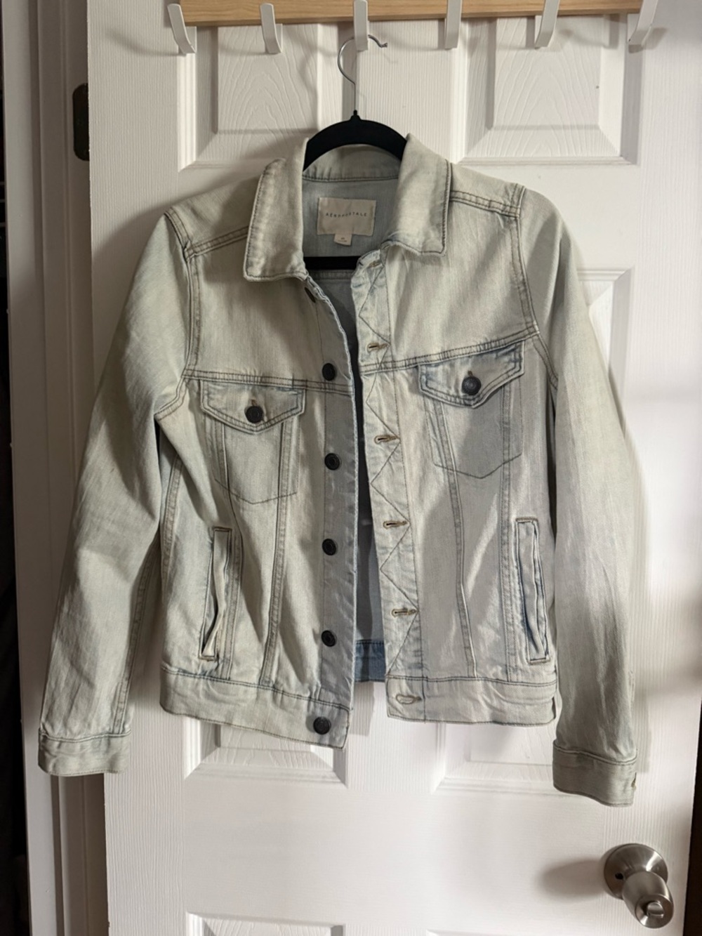 Oversized Aeropostale Light Wash Denim Jacket